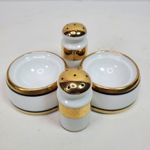 Mid Century Lusterware &amp; Gold Salt Pepper Egg Bowls Japan Set NO STOPPERS - £29.29 GBP