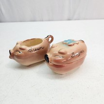 Rare Vintage Deforest Pig Creamer And Sugar With Lid Set No Spoon #32457 1957 - £69.59 GBP