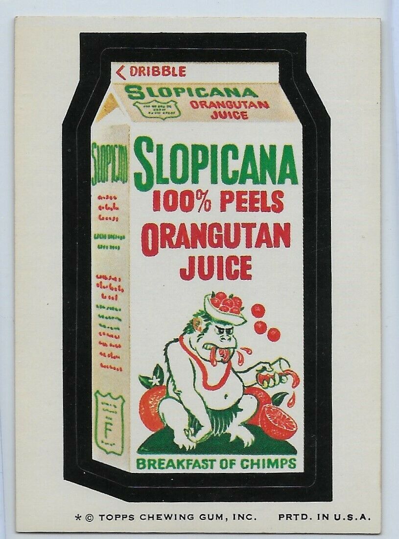 Slopicana 1974 Wacky Packages Series 7 spoof of Tropicana Orange Juice - $4.99