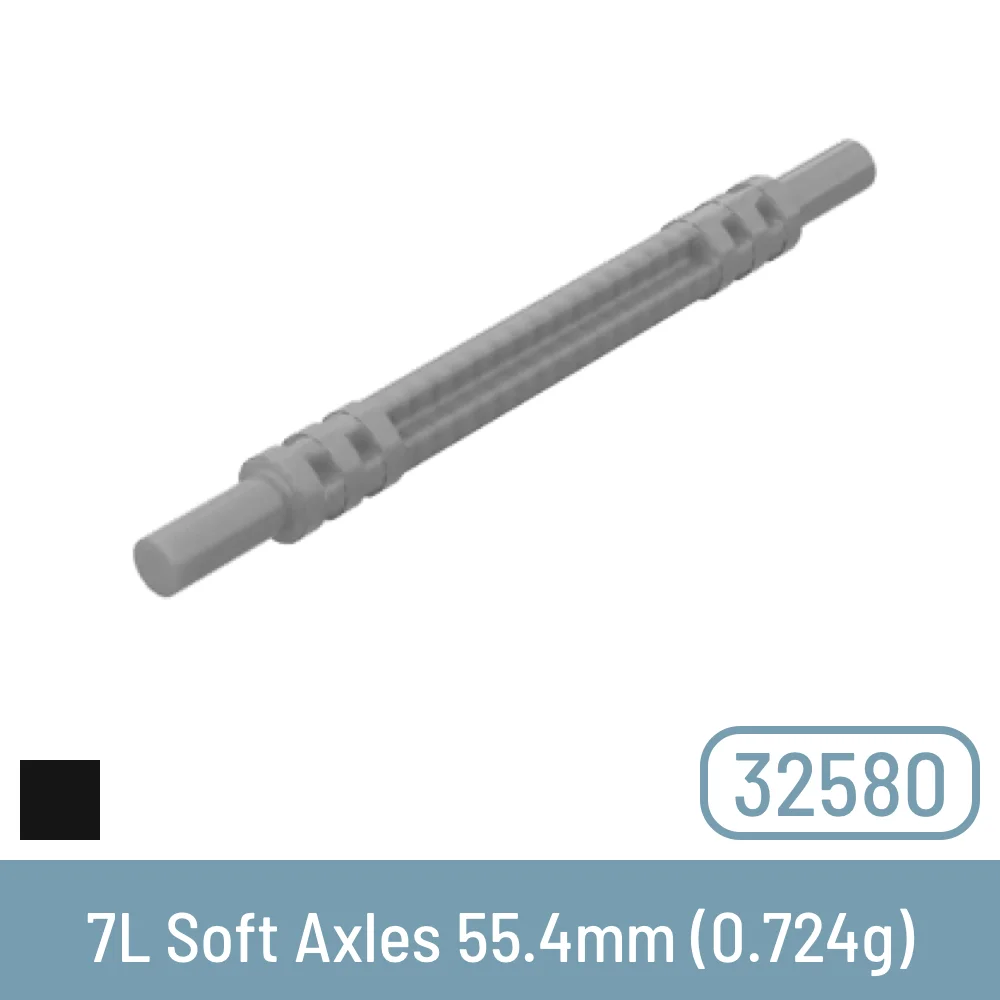 50 Pcs / Lot DIY Building Blocks 7L Soft  Axles 55.4mm Size Compatible With - £13.81 GBP