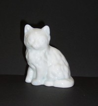 Mosser Glass White Milk Glass Persian Cat Kitten Figurine Made in USA! - £16.68 GBP