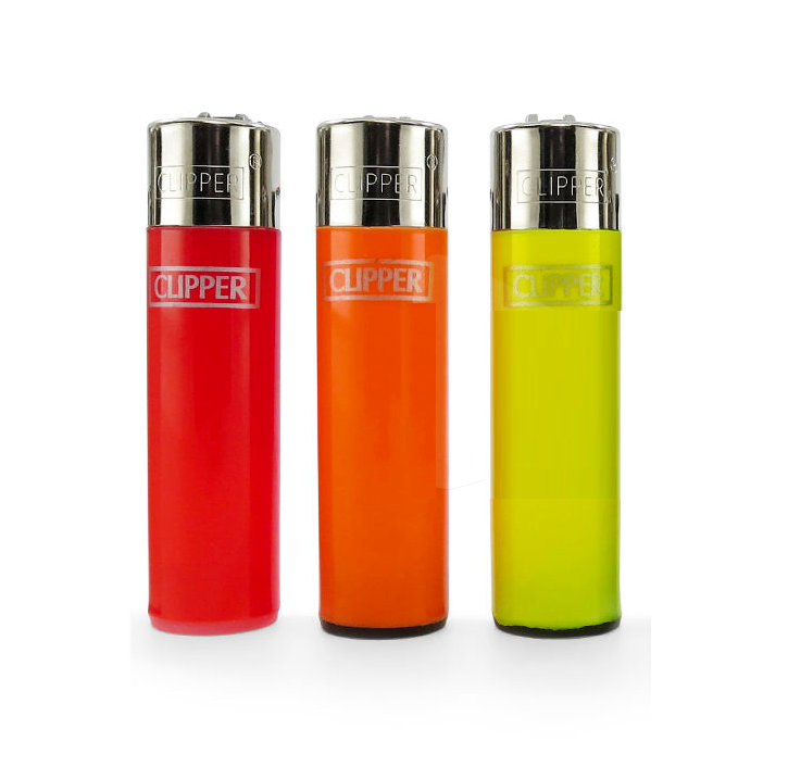 3x Clipper Solid Colors Lighters - Removable Flint - Assorted Colors - $10.68