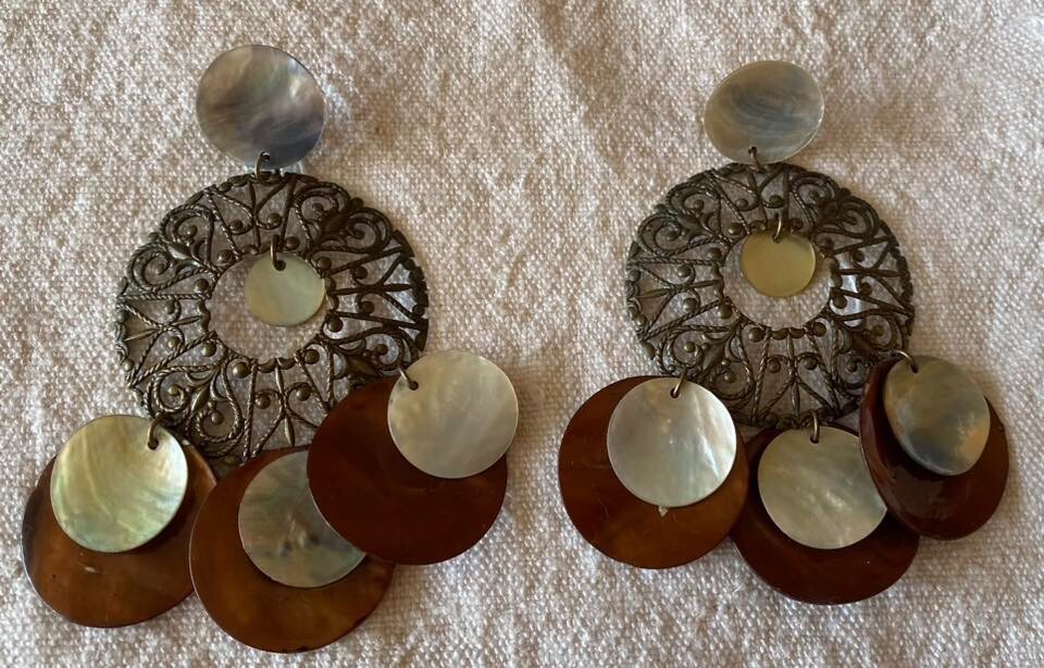 Vintage, never portées, boucles d&#39;oreille, earrings, earrings, 9cm hauteur - $14.85