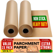 Unbleached Parchment Paper for Baking – 2-Pack 520 Sq.Ft Total - 15 in X... - $33.53