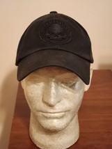 Harley Davidson Skull Embroidery  Stretch Black Genuine Fitted Small/Med... - $19.79