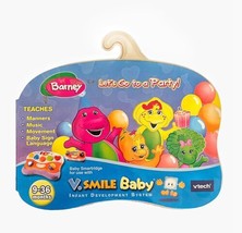 NEW Smartridge Barney Let&#39;s Go to A Party Vtech V.Smile Baby Infant Development - £7.85 GBP