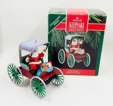 Hallmark Ornament 1990 Festive Surrey Here Comes Santa 12th in Series - £9.58 GBP