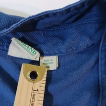 Haband Quarter Button Men's Blue Collar Shirt Long Sleeve Sz XL Made In Mongolia image 6