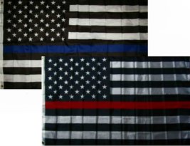 3x5 3&#39;x5&#39; Wholesale Combo Set Police &amp; Fire Department USA Memorial Flags Flag V - £10.10 GBP
