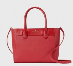 New Kate Spade Melanie Textured PVC and Leather Satchel Candied Red / Dust bag - £84.18 GBP