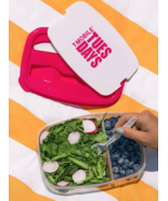 T MOBILE Magenta &amp; White Lunch Container Box w/ Fork and Knife Bundle - £11.00 GBP