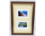 Global Miniatures Lithograph 2 MINI PRINTS Framed Matted Hand Titled Ini... - $18.00
