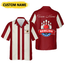 Personalize Custom Name Vintage Bowling CLUB, Bowling Team Aloha Hawaiian Shirt - £8.23 GBP+