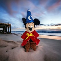 Walt Disney World Plush  Fantasia Mickey Mouse Sorcerer Wizard Stuffed Animal - £13.30 GBP