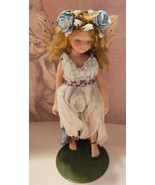 Porcelain Fairy Doll Figurine On A Stand 4.5”H butterfly wings - $1,201.99 MXN