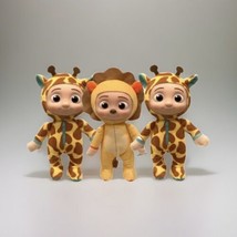 Cocomelon JJ Lion Giraffe Plush Dolls Lot Of 3 Zoo Jungle Animal Rubber Face - £12.33 GBP