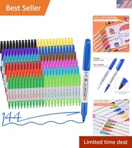 Waterproof 144 Pack Permanent Markers – Quick-Dry Fine Point for Kids &amp; ... - $42.00