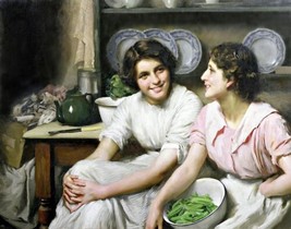 Painting Chatterboxes by Thomas Kennington. Life Art Repro Giclee Canvas - $8.59+