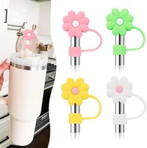 4 PCS Straw Cover Cap for Stanley Cup, 10mm Flower Cover 30 &amp; 40 Oz Tumbler - $8.90