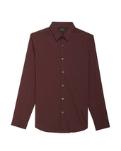 Theory Men&#39;s Sylvain Long Sleeves Precise 2 Shirt, Chianti, S (3199-9) - £78.69 GBP