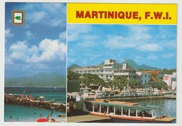 Martinique F.W.I. French West Indies Vintage Postcard  Posted 1986 San Juan P.R. - £2.77 GBP