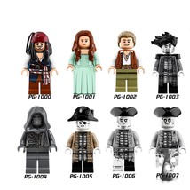 8pcs Pirates of the Caribbean Minifigures Jack Sparrow Salazar Carina Le... - $393.49 MXN