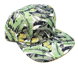 5 Panel Camper Banana Palm Tree Floral Hawaiian Print Strapback Snapback Hat Cap - £7.47 GBP