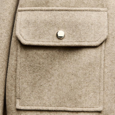 Zara Bnwt 2024. Camel Soft Tan Zip Up Jacket and 50 similar