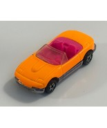Vintage Hot Wheels 1990 Mazda Miata MX5 Convertible Orange Pink Int. Mal... - $2.47