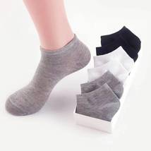 3 Pairs Mens Womens Ankle Socks Sport Cotton Crew Socks Low Cut Invisible Gray - £7.13 GBP