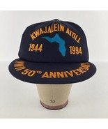 Vintage WWII 50th Anniversary Hat Kwajalein Atoll 1944-1994 World War 2 ... - $49.45