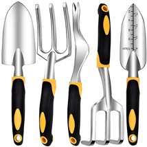 Garden Tool Set, 5 Piece Garden Tools, Garden Kit Heavy Duty Gardening Tool, Erg - £32.47 GBP