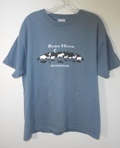 Montana Rush Hour Mens Large L Elk Bear Buffalo Animal Crossing Tshirt T... - $14.80