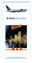 Delta Air Lines Miami Florida Street Map and Pictorial Map - £14.10 GBP