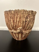 Vintage Terrahima Pottery Ceramic Planter SIGNED Green Lining - $56.12