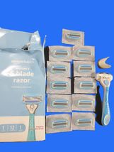 Amazon Basics Womens 5-Blade Razor Smooth with 1 Handle 12 Cartridge &amp; 1... - $22.99
