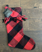 NWT Ralph Lauren Christmas Stocking ~ Red Buffalo Plaid - £23.96 GBP