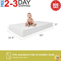 Safety 1st 3133098 Sweet Dreams 5 inch Crib and Toddler Mattress - White - £59.80 GBP