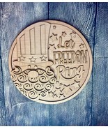 Let Freedom Ring Patriotic Wood Door Hanger Blank - €17,23 EUR