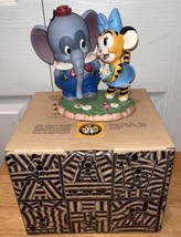 1999 Disneyana Conv Safari Adventure Elmer Tillie Figurine Double Signed Le 800 - £35.02 GBP