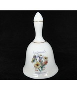 Vintage Colorado Souvenir Porcelain Bell with Wildflowers Columbine Sunf... - $6.57