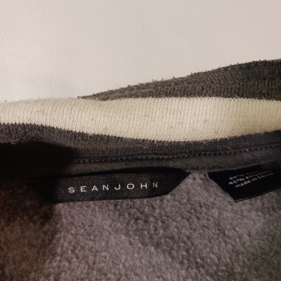 Sean John Full Zip Men's Cotton Blend Gray Classic Jacket Pockets Size 2XL Item image 3