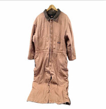 Dickies Coveralls Men 2XL Brown Duck Insulated Zipper Pocket Full Zip 29... - $46.57