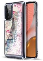 For Samsung Galaxy A52 5G - Waterfall Liquid Glitter Case Paris Eiffel Tower - £12.52 GBP