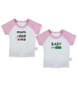 Mom + Dad =Me Funny Tshirt Newborn Infant Baby T-shirts Toddler Graphic ... - £15.44 GBP