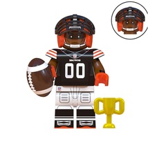 Football Player Browns NFL Super Bowl Rugby Players Minifigures Bricks Toys - $3.49