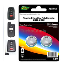 Key Fob Remote Batteries (2) For 2012-2022 Toyota Prius Replacement, Free S/H - £3.85 GBP