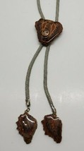 Vtg Kiwanis International Carved Lacquered Wood Wooden Bolo Tie Necklace Rare  - £30.24 GBP