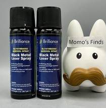 New Lot Of 2 Brilliance Laser Inks 2 Oz Each Aerosol Black Laser Marking... - $29.69