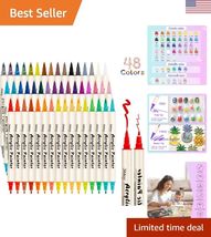 Vibrant Dual Tip Acrylic Paint Markers Set with 48 Colors for Art Enthus... - $33.25